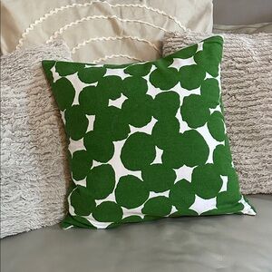 Kate Spade Green and White Pillow